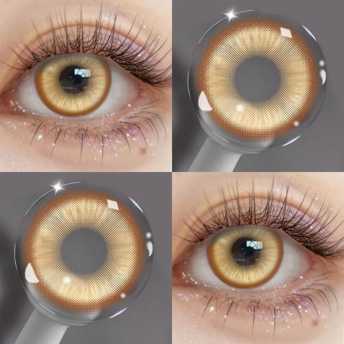 YICKYUE  -  Anime Cosplay Colored Contact Lenses Magic Pop Blue Cos Lenses Half Yearly Use Red Contacts Lens for Eye Beauty Makeup