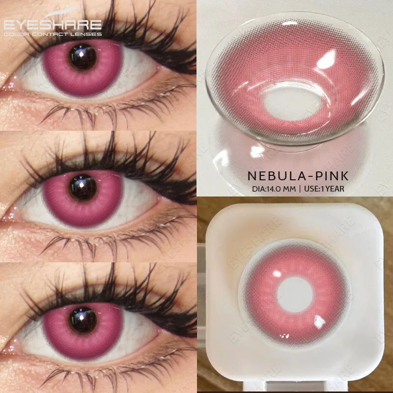 YICKYUE  -  1pair Green and Red Anime Cosplay Colored Contact Lenses for Cosplayers: Daily, Party, and Eye Beauty Makeup Contacts