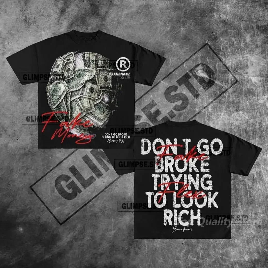 Hearujoy Harajuku adhesive tape print oversized t shirt gothic cotton shirts Couples street graphic y2k tops goth women clothes