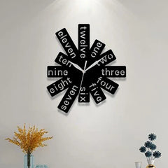 YICKYUE  -  Acrylic Wall Clock With Digital Scale, Rectangular Splicing, Silent Home Wall Decoration, Modern Minimalist Style Clock