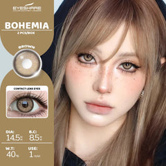 YICKYUE  -  1 Pair Brown Color Contact Lenses for Eyes Big Eyes Natural Lenses Beautiful Pupils Cosmetics Gray Lens Color Women