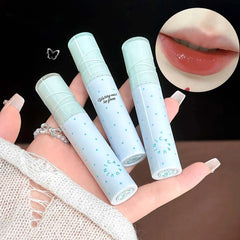 YICKYUE  -  Water Light Lip Gloss Peach Pink Mirror Glass Lip Glaze Moisturizing Non Sticky Matte Bean Paste Liquid Lipstick Lip Oil Makeup
