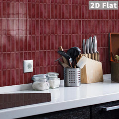 YICKYUE  -  14pcs Self-adhesive tile wall stickers, classic striped design, suitable for kitchens, bathrooms, and home décor.