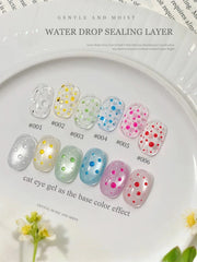 YICKYUE  -  1-7pcs WS Summer Nails Ice Transparent Water Drop Sealing Gel Nail Polish Water Drop Gel Model Crystal-plated Functional Coat