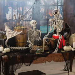 YICKYUE  -  Skeleton Mermaid Skeleton Portable Plastic Decoration Fish Skeleton Statue 80cm Flexible Halloween Fish Skeleton Haunted House