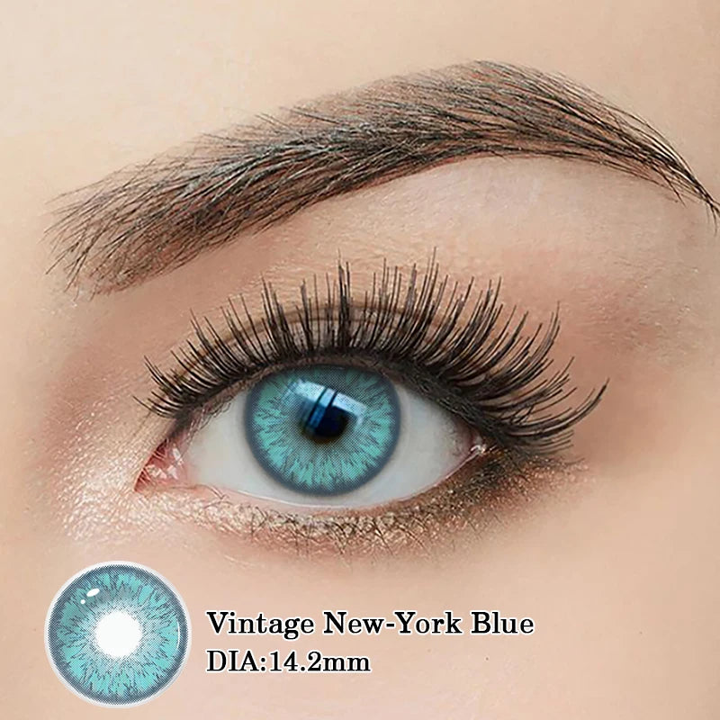 YICKYUE  -  1pair Green Colored Contact Lenses Bueatiful Pupils Contact Lenses with Prescription Blue Gray Pupils Brown Lenses Yearly