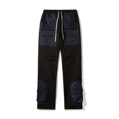 Hearujoy Hip Hop Cargo Pants Men Multi-pocket Patchwork Streetwear Joggers Trousers High Street Function Pant Elastic Waist Male Black