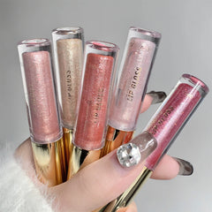 YICKYUE  -  Pearl Diamond Glitter Lip Glaze Long-lasting Moisturizing Plumping Gloss Lip Tint Oil Makeup Mirror Water Light Liquid Lipsticks