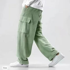 HEARUJOY  -  Autumn Mens Joggers Straight Pants Streetwear Loose Oversized Joggers Sports Sweatpants Men Multi-pocket  Long Pants For Male