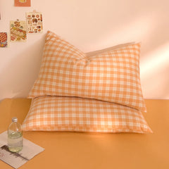 YICKYUE  -  100% Cotton Pillowcase 48x74cm Pillow Cover Soft Cushion Cover Stripe Pillowsham 2pcs Rectangle Pillowslip 베개커버