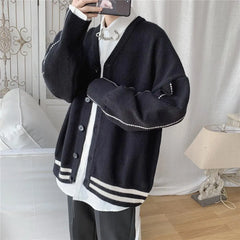 HEARUJOY  -  Thin jacket men's casual long-sleeved loose knitted cardigan