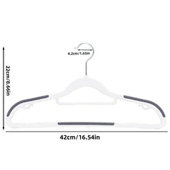 YICKYUE  -  20Pcs/Plastic Clothes Hangers for Home Use, Non-Slip, Non-Marking, Anti-Shoulder-Bulge, Rotating Drying Hangers