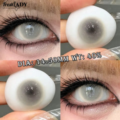 YICKYUE  -  1 Pair Cosplay Color Contact Lenses Crazy White Anime Contact Lenses For Halloween Role Play Party Cosmetic Holidays