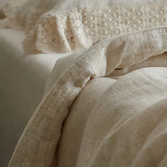 YICKYUE  -  Summer Quilts French Retro 3 Layer Gauze Cotton Linen Cooling Blanket Lace Jacquard Cotton Washed Summer Air Conditioner Quilt