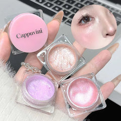 YICKYUE  -  Pink Glitter Highlighter Gel Waterproof Pearlescent Purple Gray Diamond Brighten Lying Silkworm Eyeshadow Liquid Facial Makeup