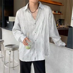HEARUJOY  -  Casual Long-sleeved Shirt ForMen's Clothing Autumn Trendy Brand Sun Protection