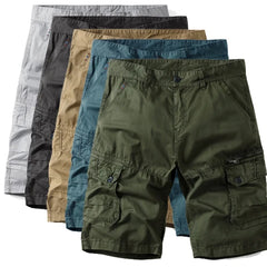 HEARUJOY  -  Summer New Tactical Cargo Shorts Men Khaki Jogger Cotton Shorts Men Casual Loose Knee Length Pants