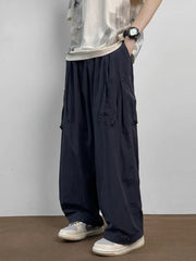 YICKYUE  -  American Workwear Pants Men Summer New Thin Trendy Loose Straight Casual