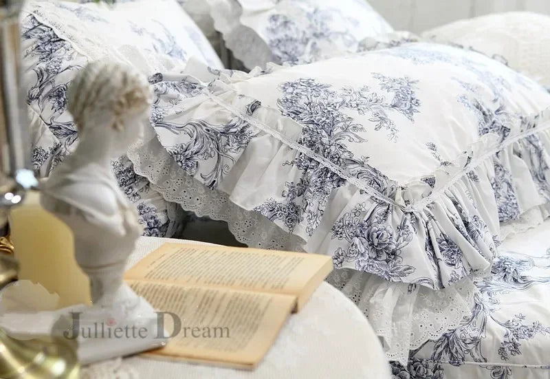 YICKYUE  -  1 Piece Pillowcases Home Decor Lace Ruffle Letter Pillow Case Body Pillowcase Cute Princess Pillow Cover 100% Cotton Pillow Sham