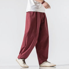 Hearujoy Slim Fit Cotton Linen Baggy Harem Trousers for Men Loose Casual Cargo Pants Man Hip Hop Y2k New In Aesthetic Free Shipping Trend
