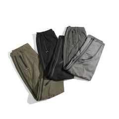 Hearujoy Vibe Style Nylon Rubber Pressing Joggers Men's Urban Streetwear Fashionable Adjustable Zipper Up Functional Cargo Trousers