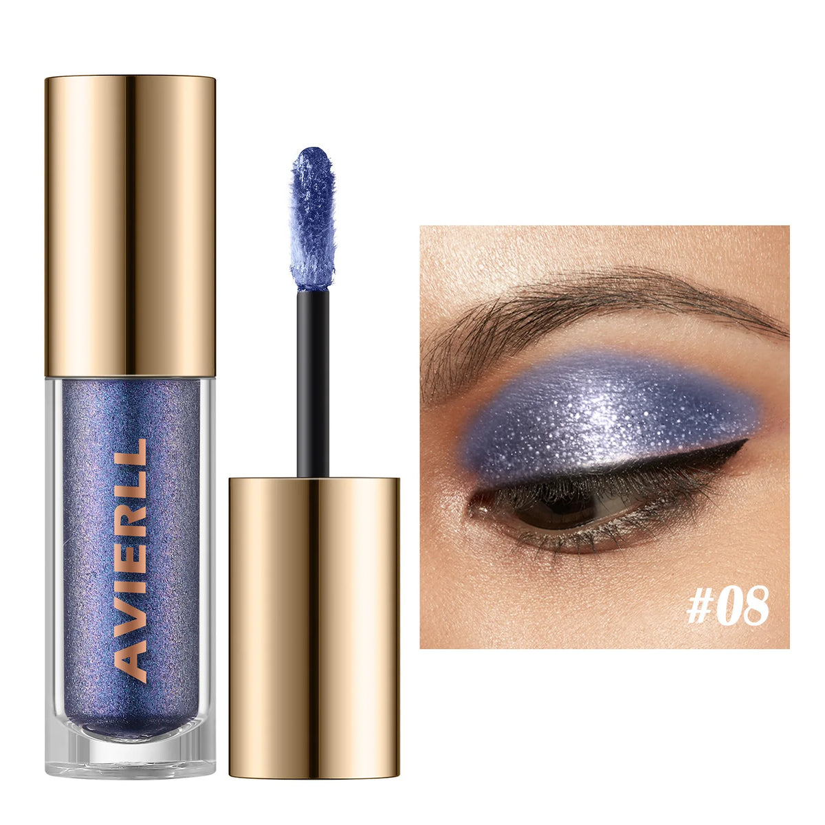 YICKYUE  -  8 Colors Liquid Eyeshadow Stick Shimmer Waterproof Metallic Glitter Eyeliner Highlighter Pen Eyeshadow Makeup Cosmetics