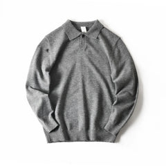 HEARUJOY  -  American-style Soft Skin-friendly Warm Breathable Loose-fit Casual Turn-collar Knitted Sweater for Men Autumn Winter Pullover