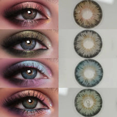 YICKYUE  -  Cleopatra Colored Contact Lenses Yearly Use Natural Brown Soft Lens Daily Dating Party Eye Beauty Makeup For Women