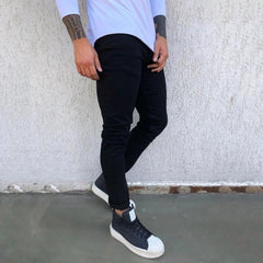 HEARUJOY  -  Versatile Street Y2k Pants Mens Slim Fit Straight Tube Retro Hip Hop Pants Street Jeans Pants джинсы мужские