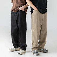 Hearujoy Oversize Casual Pants Men Japanese Streetwear Cotton Black Khaki Outdoor Trousers Male Loose Harem Tactical Autumn