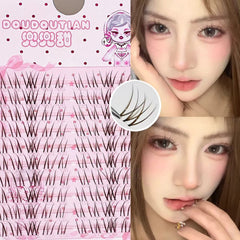 YICKYUE  -  3/10 Rows Sweet Brown Wispy False Eyelashes Natural Airy Manga Style Eyelash Extension For Beginners 7-12mm Perfect Eye Makeup