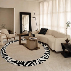 YICKYUE  -  French Style Bedroom Decor Round Carpet Light Luxury Carpets for Living Room Washable Lounge Floor Mat Anti-slip Study Soft Rug