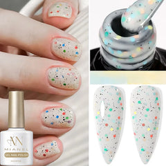 YICKYUE  -  10ML Holiday Exclusive: Yogurt Box Gel Polish - Cheese & Ice Cream Sequin Christmas Nail Art