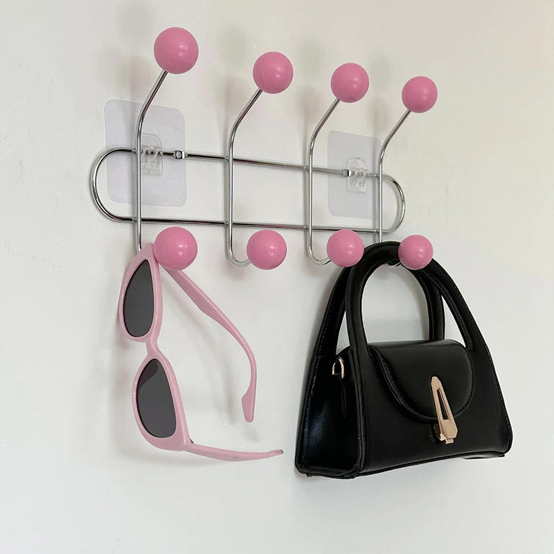 YICKYUE  -  Multi-functional Hook Coat Key Storage Hook Living Room Bedroom Storage Hooks Wall Non-marking Decoration Accessories