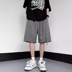 Hearujoy Genderless Dark Style Y2k Casual Shorts Men'S Summer New Design Five-Point Pants Waistband Personalized Loose Sports Pants