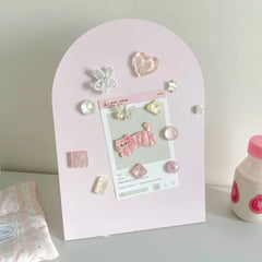 YICKYUE  -  Large Capacity Desktop Message Board Vertical Curved Magnetic Photo Frame Entrance Display Board Office Home Desktop Ornament