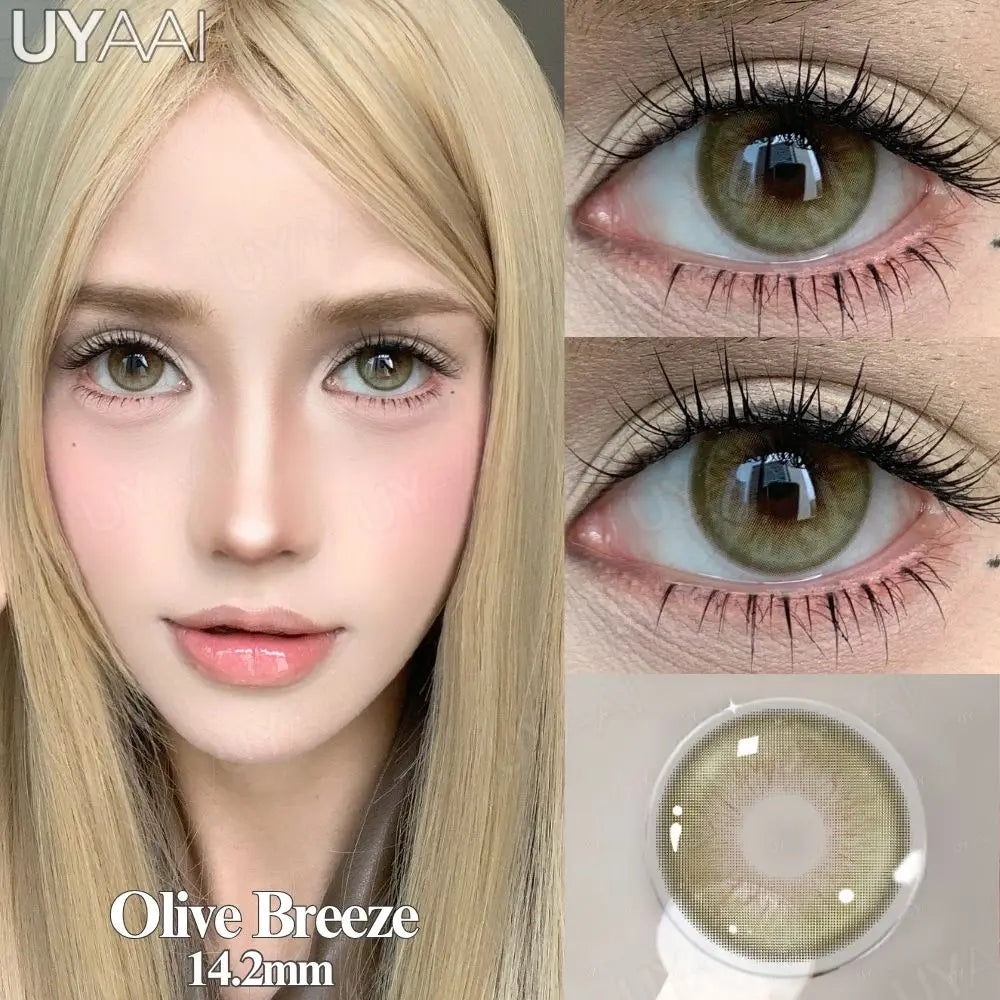 YICKYUE  -  Contact Lenses  Natural Brown Lens Beauty Pink Eyes Color Lenses Cosmetics Gray Eye Lenses Makeup Green Beauty Colorcon