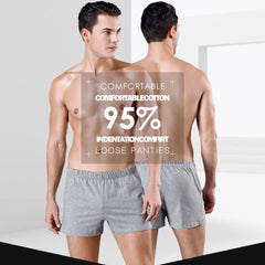Hearujoy Mens Summer Loose Shorts Fashion Comfortable Cotton Boxers Shorts Men Breathable Home Short Sweatpants Casual Shorts
