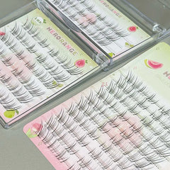 YICKYUE  -  24/48/80 Clusters Glue-free False Eyelashes Easy To Rebound No Need To Remove Segmented Thin Stems for Novice DIY False Eyelashe