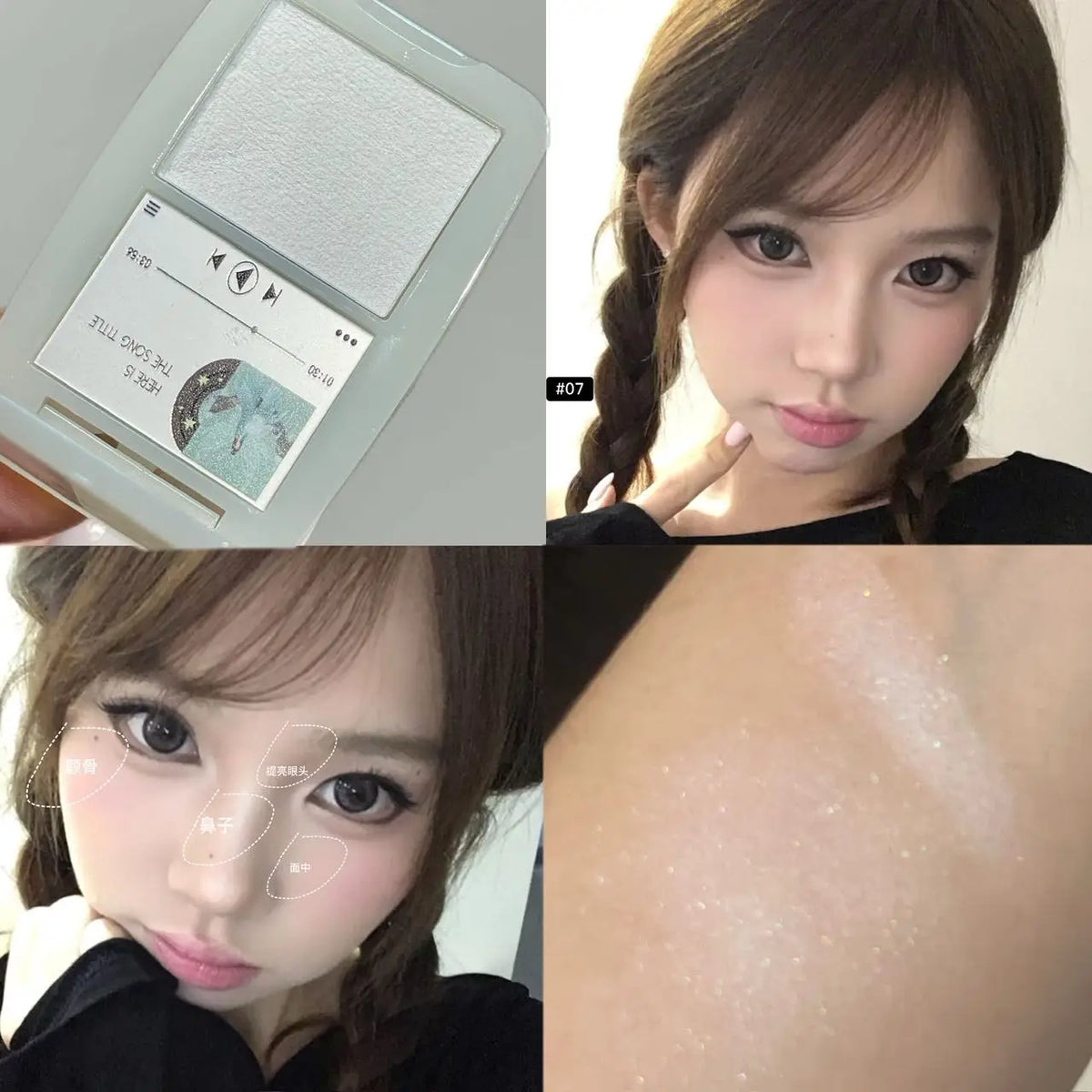 YICKYUE  -  Powder Blusher Disk Monochrome Matte Blush Palette Cheek Tint Natural Facial Rouge Plate Brighten Nude Matte Face Contour Makeup