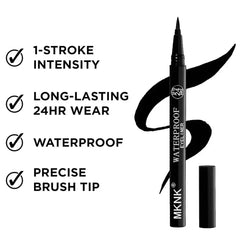 YICKYUE  -  1/2 PCS Black Quick-Dry Eyeliner Pencil - 24H Lasting Smooth Matte Waterproof Anti-Smudge Liquid Eyeliner Makeup for Eyes