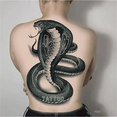 YICKYUE  -  Lasting Angel Fake Tattoo Full Back Traditional Art Tattoo Sticker Punk Snake Temporary Tattoos Waterproof Tatuajes Temporales