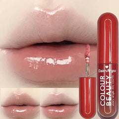 YICKYUE  -  6 Color Hydrating Moisturizing Water Light Mirror Lipstick Lip Glaze Lasting Easy To Color Glass Shiny Sexy Lip Gloss Cosmetics
