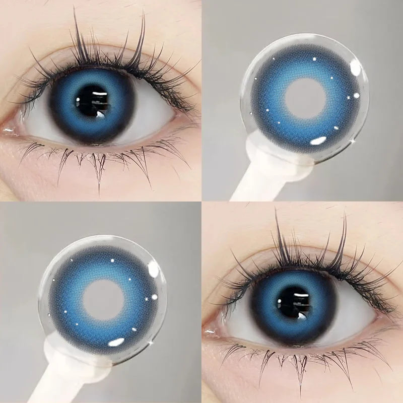 YICKYUE  -  2PCS New Cosplay Contact Lenses for Eyes Anime With Degree Colorful Contacts Halloween Pupils Makeup Contact Lense 14.5mm