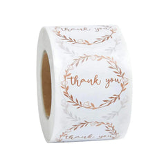 YICKYUE  -  500Pcs Thank You Stickers Floral Theme for Party Favor Bags Gift Wrap Envelopes Scrapbooking Craft Making Poly Mailers Notebook