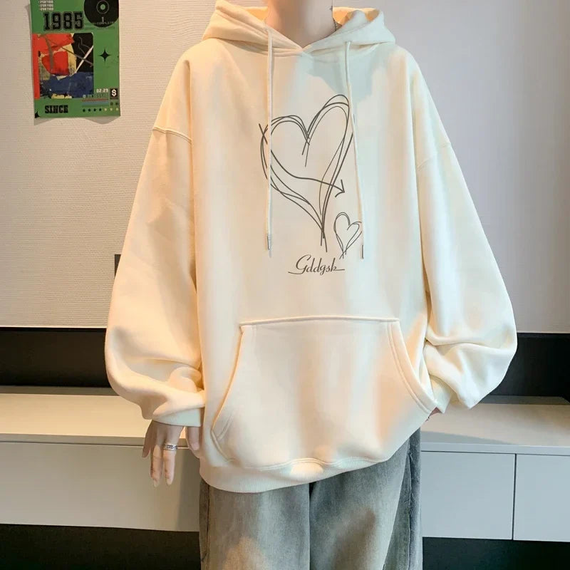 Hearujoy 2024 New American 12 Color Hooded Sweatshirt Spring Men's Wind Couple Sweatshirt Loose Large Size 5XL Casual Clothing