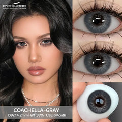 YICKYUE  -  New Style Colored Contact Lenses Gray Beauty Makeup Lenses Blue Lens Brown Eyes Contacts Yearly Green Eye Lens