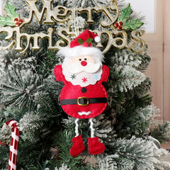 YICKYUE  -  Christmas Long-Legged Decorative Ornaments Featuring Santa Claus, Snowman, Reindeer, And Penguin Design For Hanging On Xmas Tree