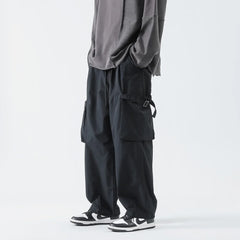 Hearujoy 2024 New Wide Leg Pocket Cargo Men Pants Climbing Trousers Neutral Loose Casual Hip Hop Streetwear Oversize Outdoor Pants