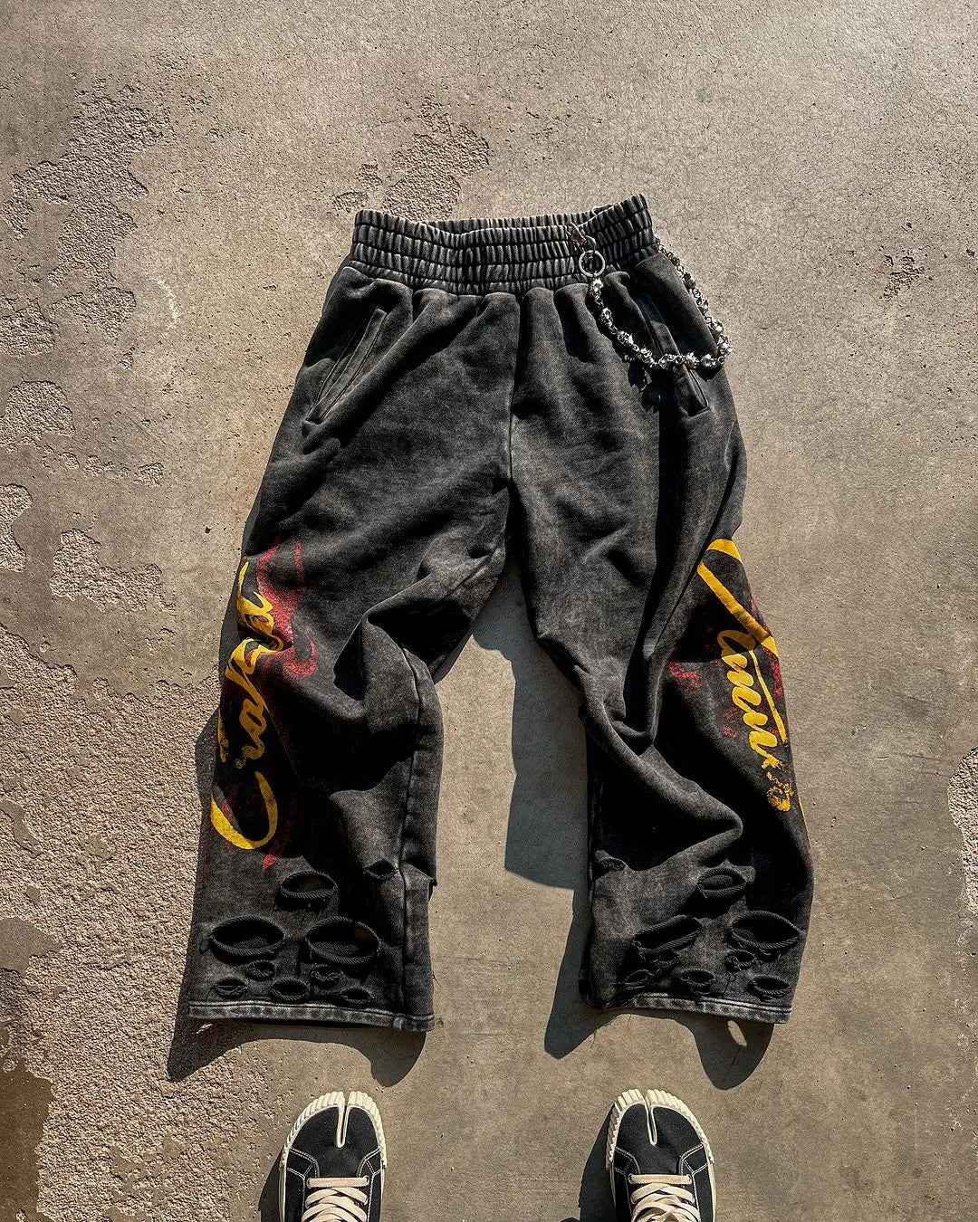 Hearujoy High Street Hip Hop New Black Denim Pants Y2k Goth Harajuku Men Clothing Ripped Baggy Jeans Casual Wide Leg Trousers Streetwear